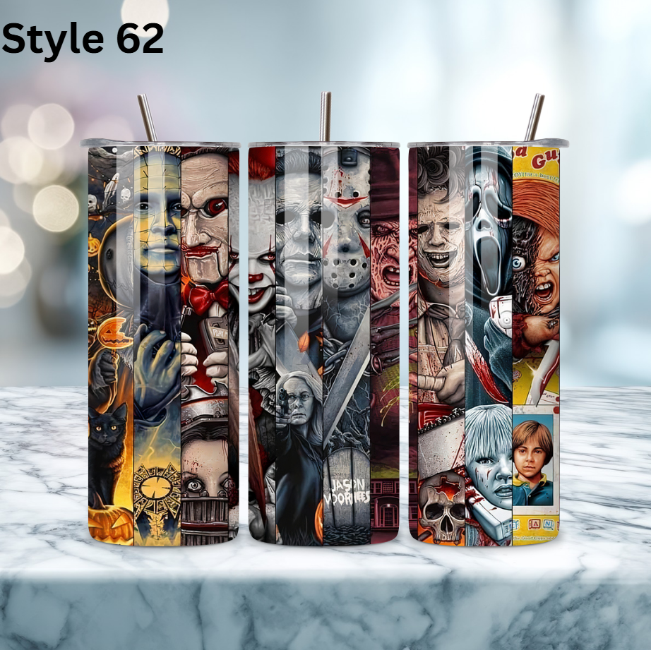 20oz Stainless Steel Tumbler - Horror Collection
