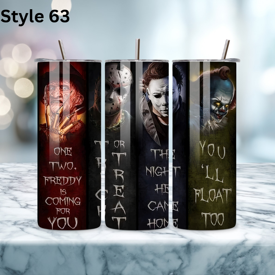 20oz Stainless Steel Tumbler - Horror Collection