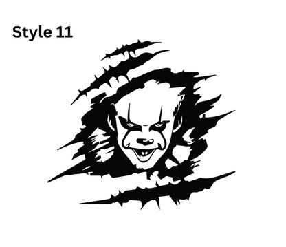 Horror Themed Car Vinyl Decals
