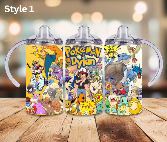 12oz Stainless Tumbler - Personalised Character Collection - Sippy Cup Lid
