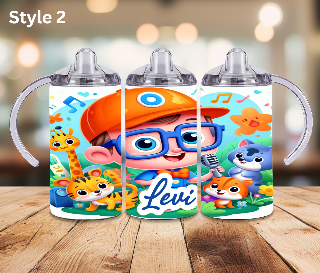 12oz Stainless Tumbler - Personalised Character Collection - Sippy Cup Lid