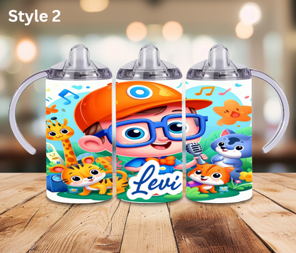 12oz Stainless Tumbler - Personalised Character Collection - Sippy Cup Lid