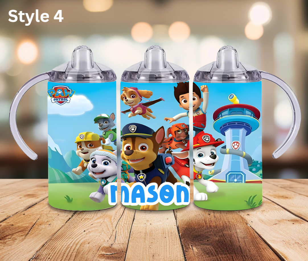 12oz Stainless Tumbler - Personalised Character Collection - Sippy Cup Lid