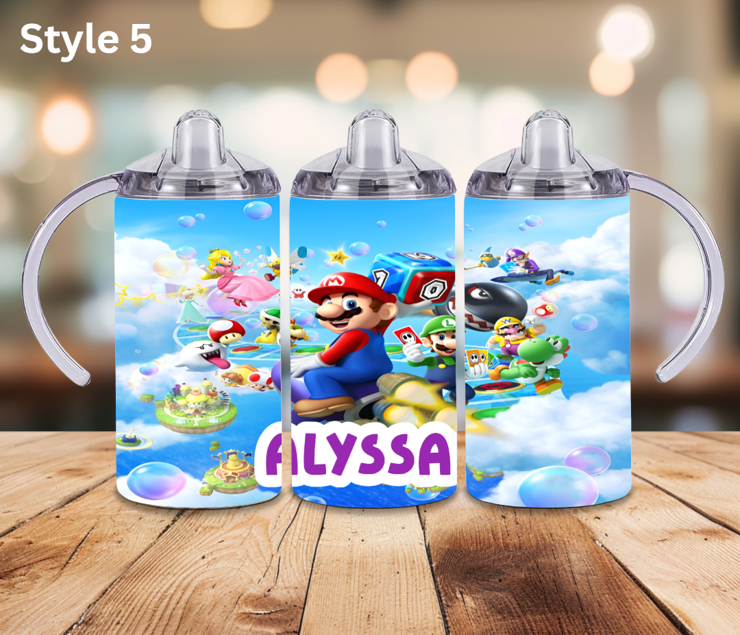 12oz Stainless Tumbler - Personalised Character Collection - Sippy Cup Lid