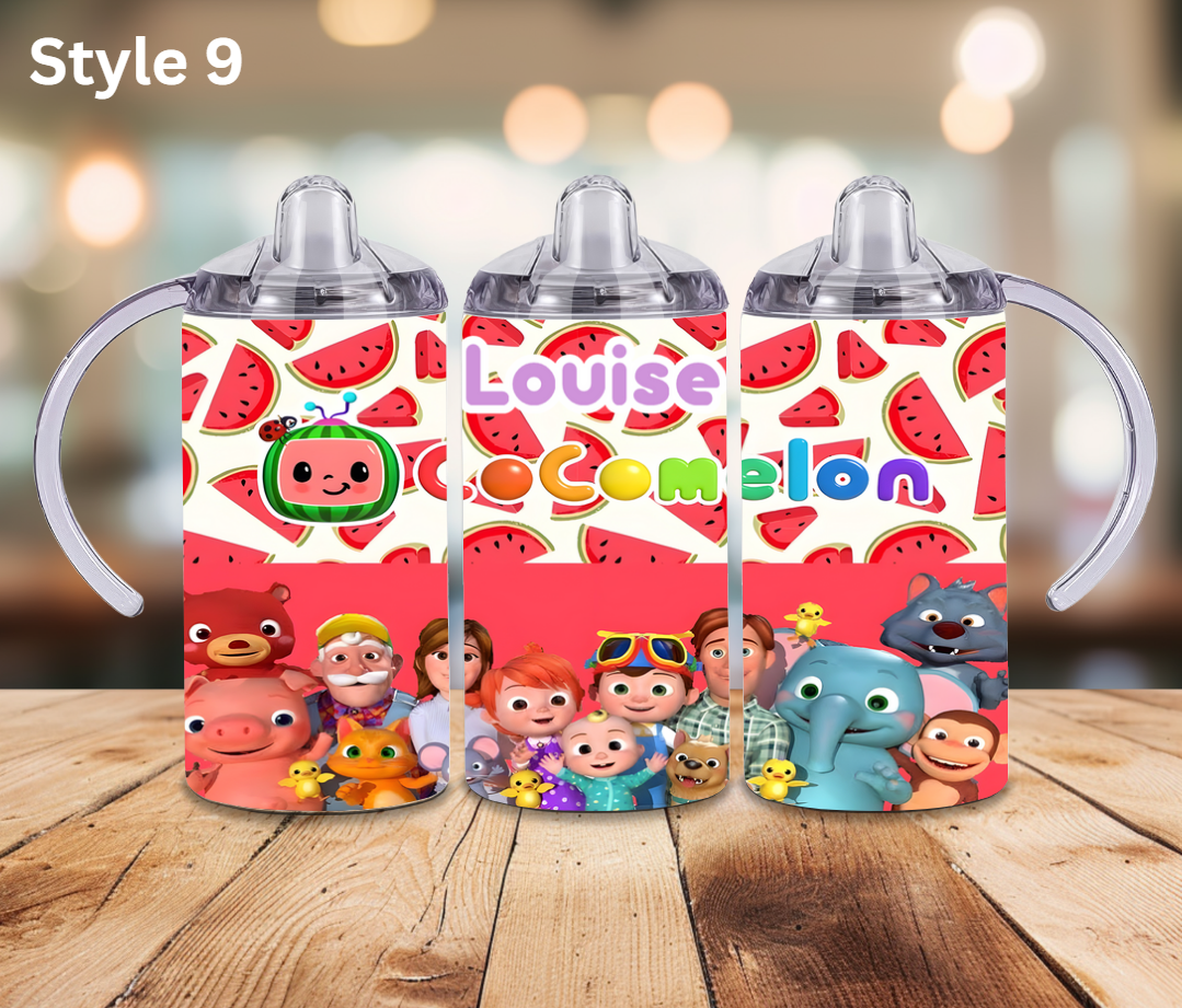 12oz Stainless Tumbler - Personalised Character Collection - Sippy Cup Lid