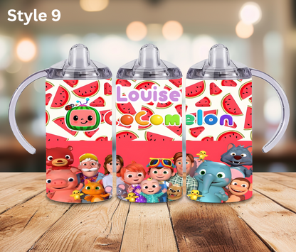 12oz Stainless Tumbler - Personalised Character Collection - Sippy Cup Lid