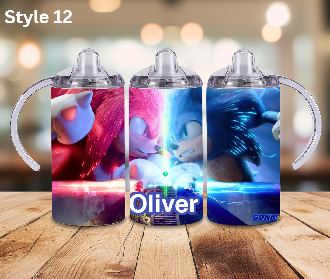 12oz Stainless Tumbler - Personalised Character Collection - Sippy Cup Lid