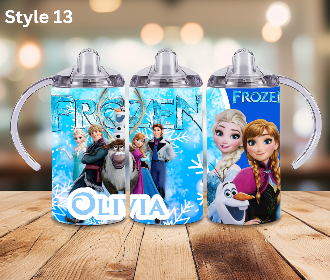 12oz Stainless Tumbler - Personalised Character Collection - Sippy Cup Lid