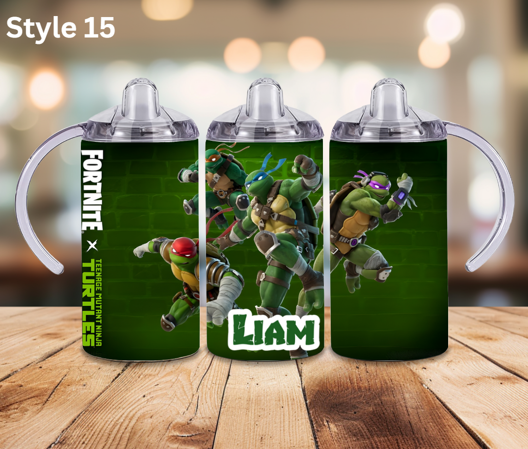 12oz Stainless Tumbler - Personalised Character Collection - Sippy Cup Lid