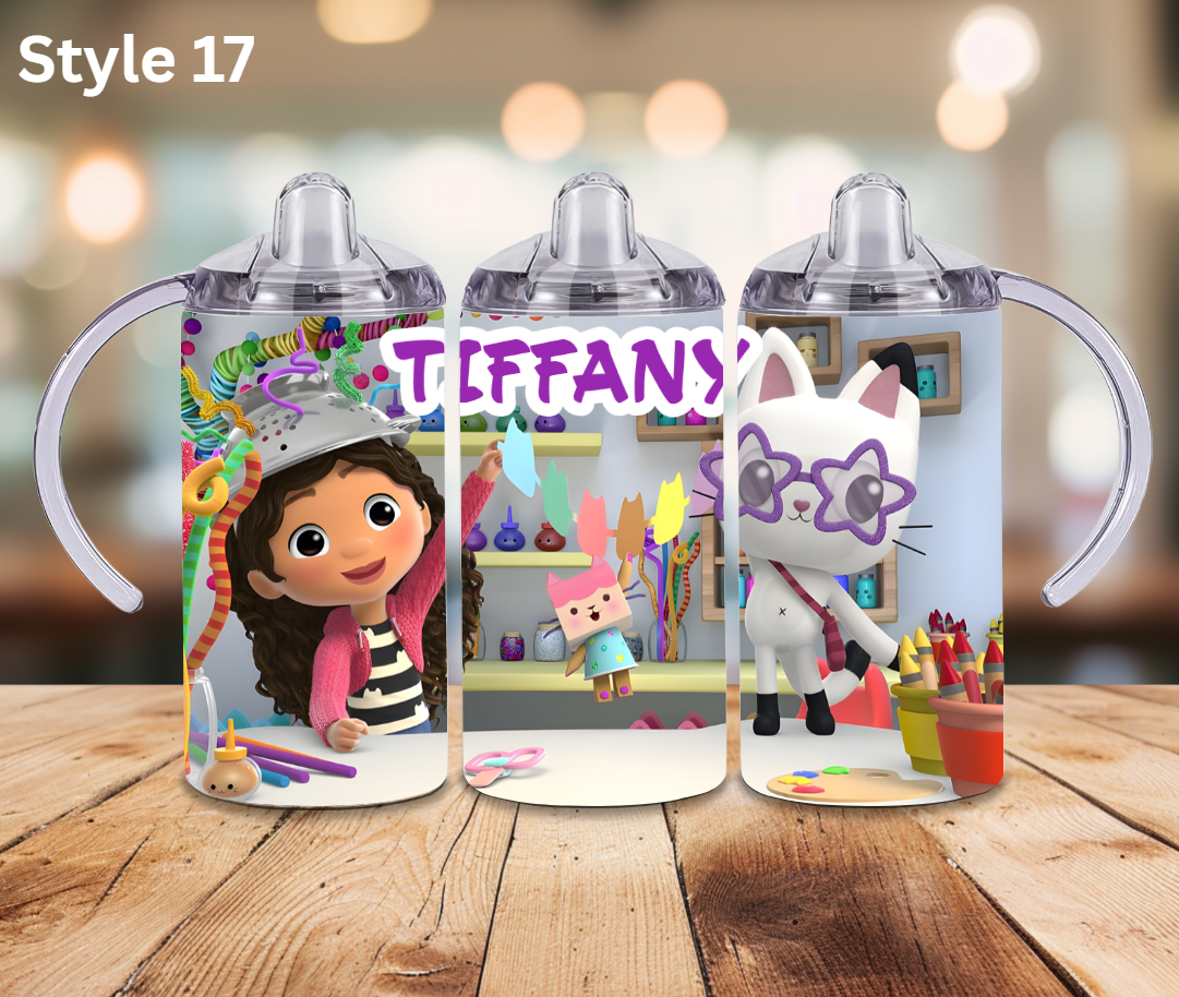 12oz Stainless Tumbler - Personalised Character Collection - Sippy Cup Lid