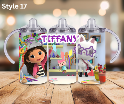 12oz Stainless Tumbler - Personalised Character Collection - Sippy Cup Lid