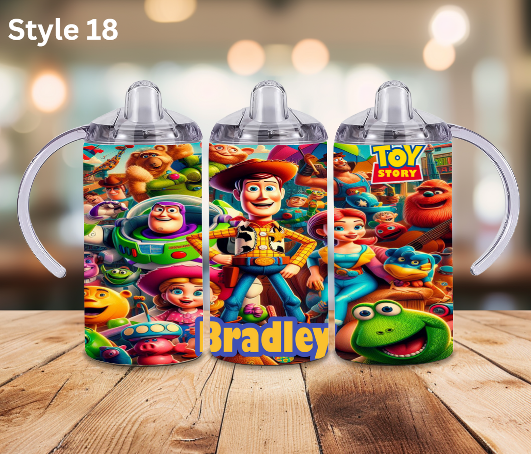 12oz Stainless Tumbler - Personalised Character Collection - Sippy Cup Lid
