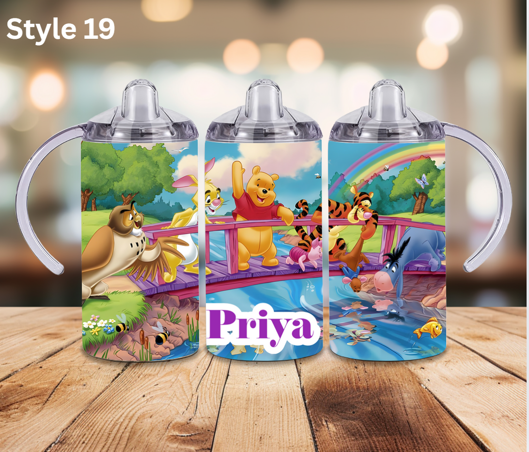 12oz Stainless Tumbler - Personalised Character Collection - Sippy Cup Lid