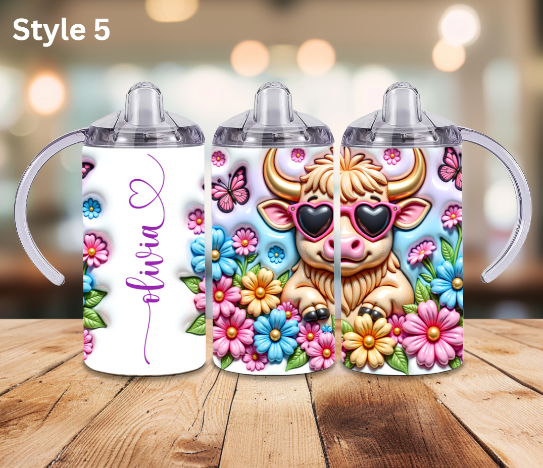 12oz Stainless Steel Tumbler- Personalised Collection - Sippy Cup