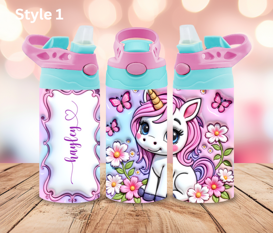 12oz Stainless Steel Tumbler- Personalised Collection - Pop Up Spout