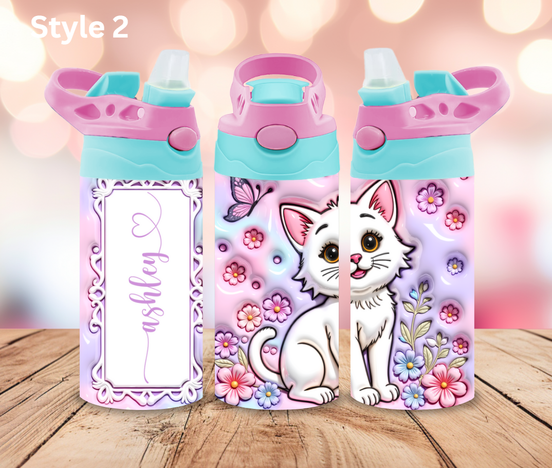 12oz Stainless Steel Tumbler- Personalised Collection - Pop Up Spout