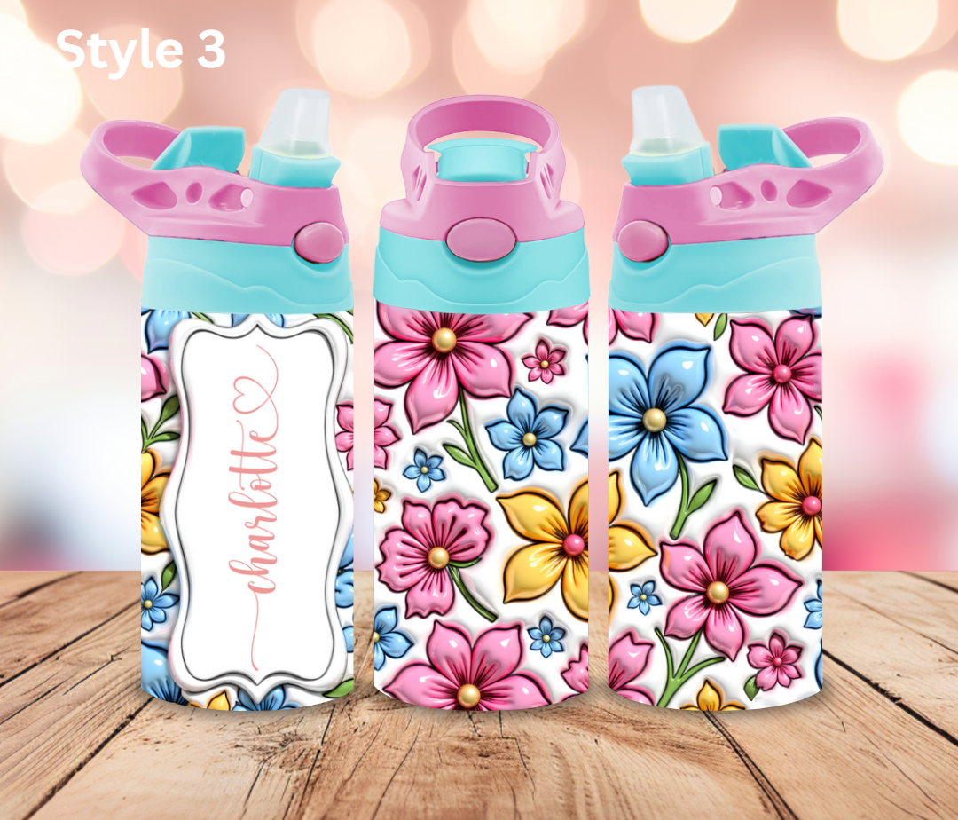 12oz Stainless Steel Tumbler- Personalised Collection - Pop Up Spout
