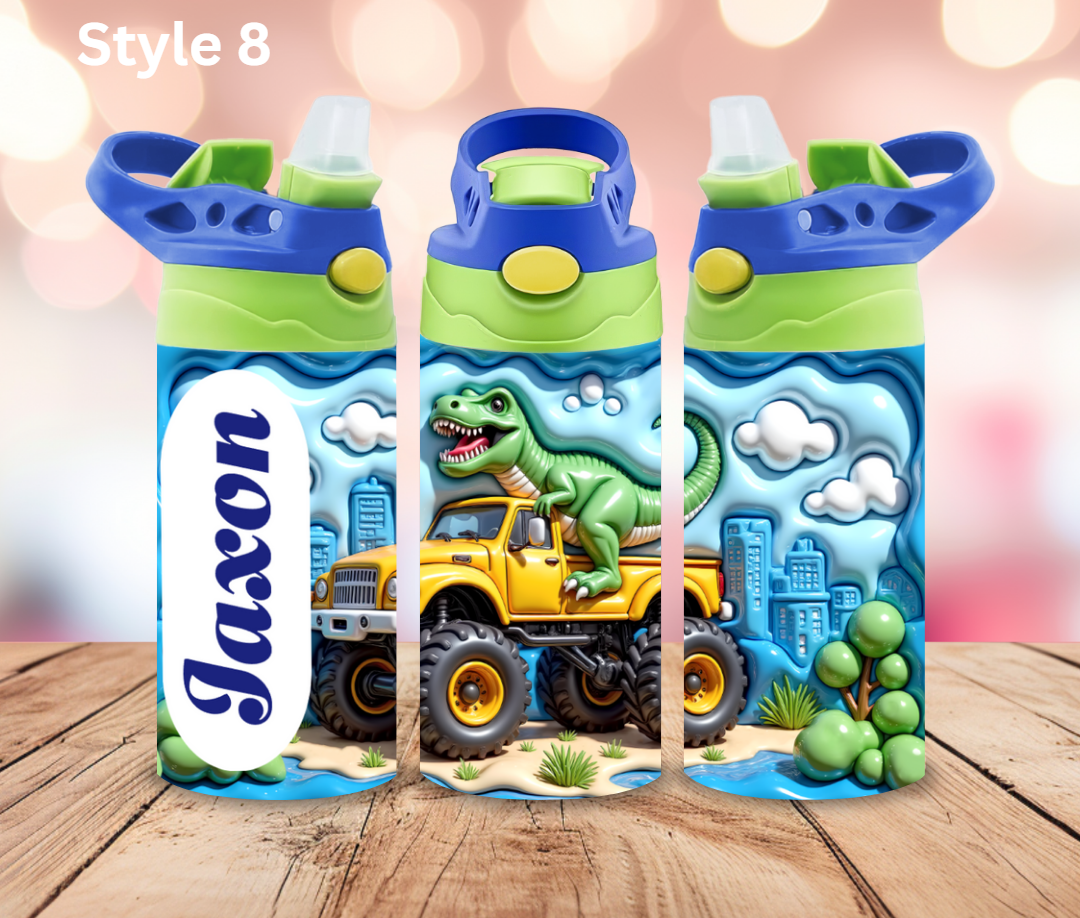 12oz Stainless Steel Tumbler- Personalised Collection - Pop Up Spout