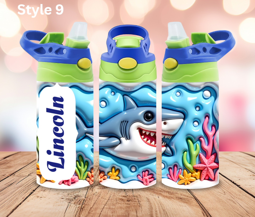 12oz Stainless Steel Tumbler- Personalised Collection - Pop Up Spout