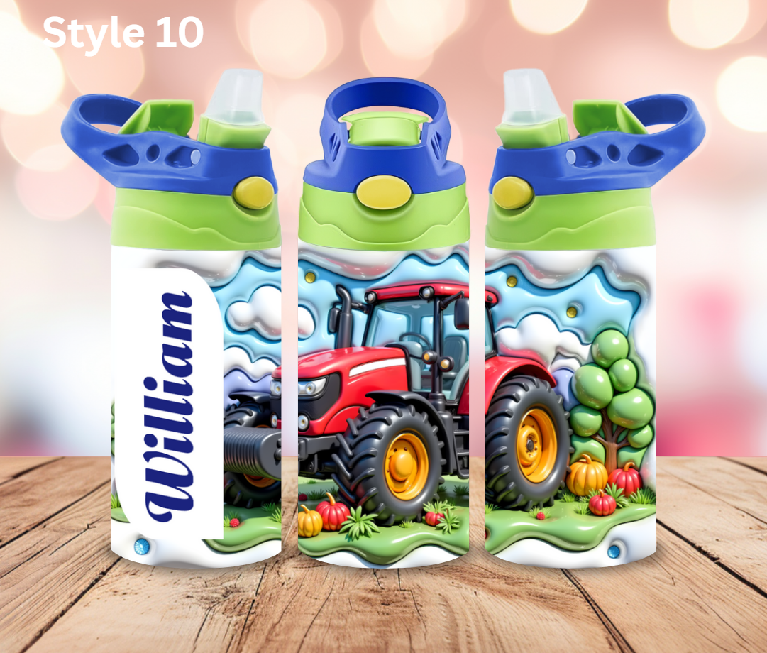 12oz Stainless Steel Tumbler- Personalised Collection - Pop Up Spout