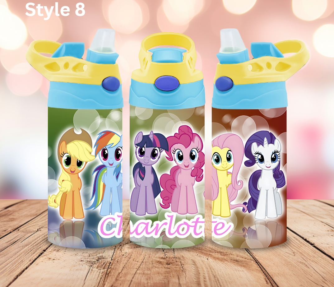 12oz Stainless Tumbler - Personalised Character Collection - Sippy Cup Lid