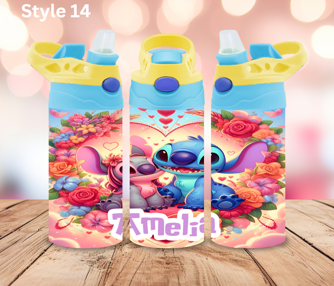 12oz Stainless Tumbler - Personalised Character Collection - Sippy Cup Lid