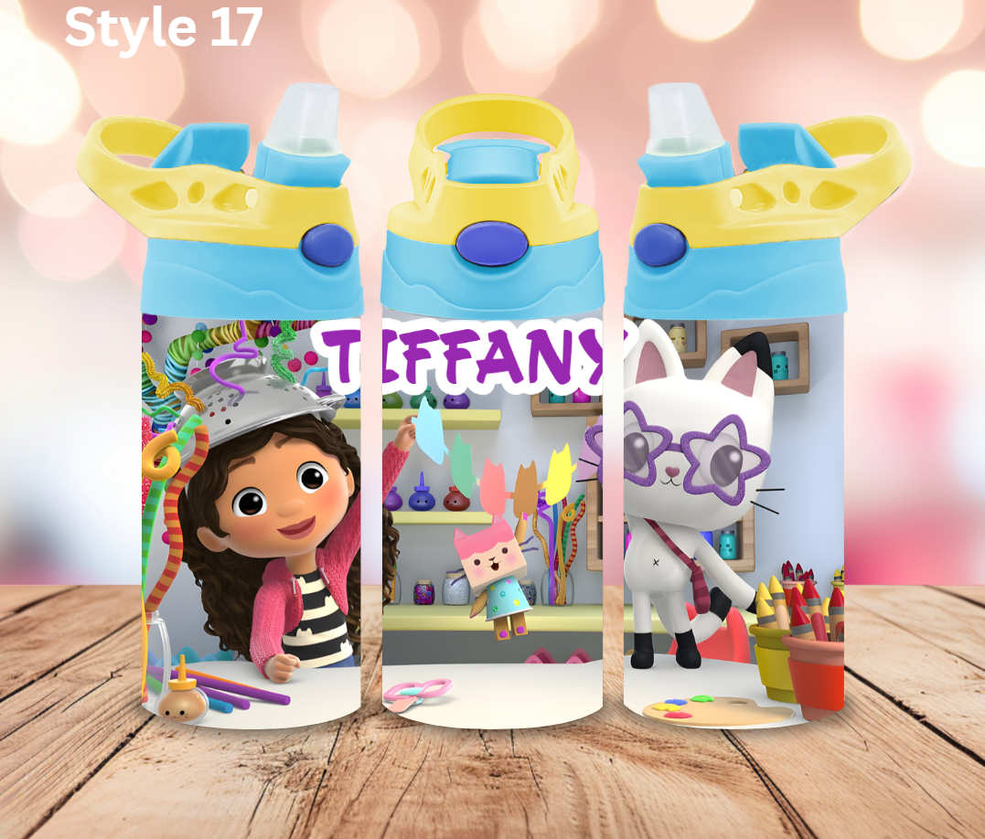 12oz Stainless Tumbler - Personalised Character Collection - Pop Up Spout