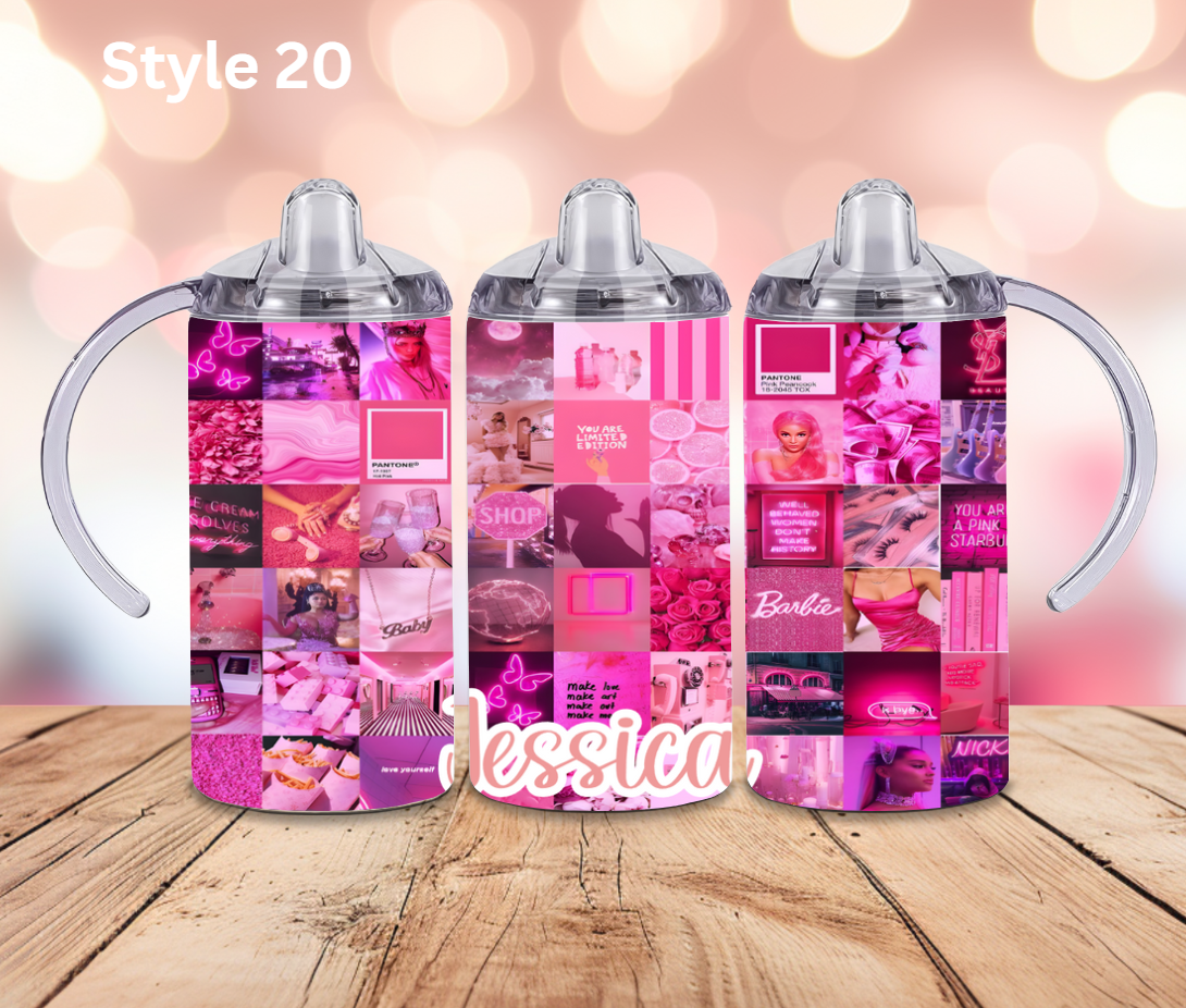 12oz Stainless Tumbler - Personalised Character Collection - Sippy Cup Lid