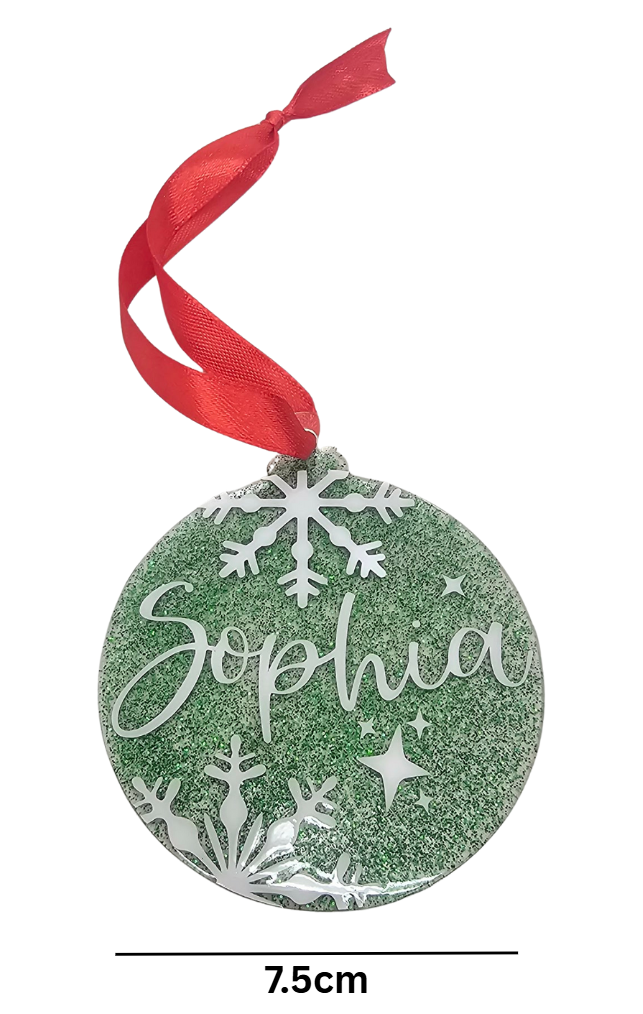 Custom Glitter Tree Ornaments