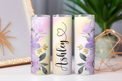 20oz Stainless Steel Tumbler Personalised Flower Collection