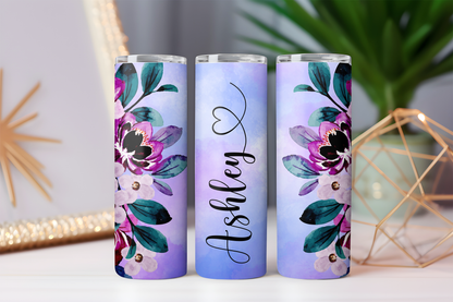 20oz Stainless Steel Tumbler Personalised Flower Collection