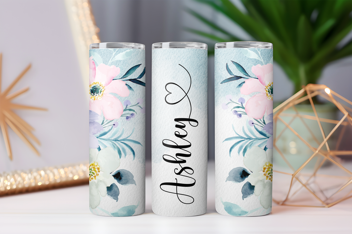 20oz Stainless Steel Tumbler Personalised Flower Collection